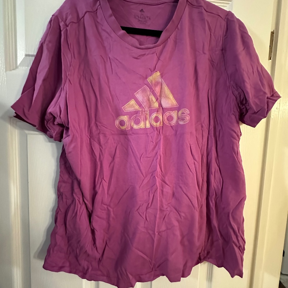 Adidas Pink Cotton Workout Tee – 2XL